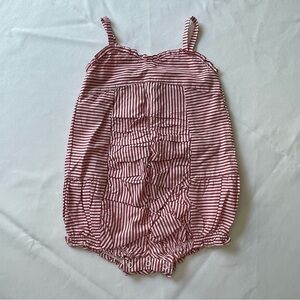 NWT Gymboree Red White Stripe Ruffle Romper Size 18 months